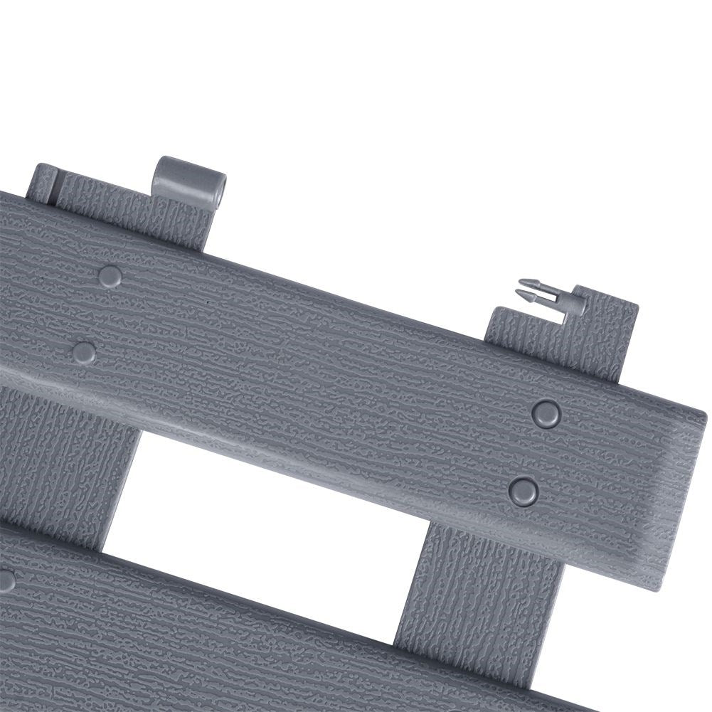 Decorative garden fence in gray plastic for unique edging