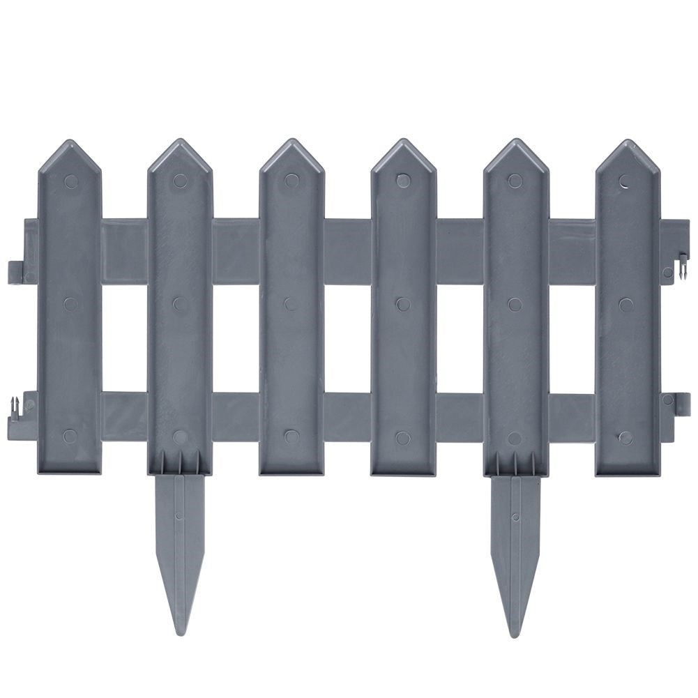 Decorative garden fence in gray plastic for unique edging