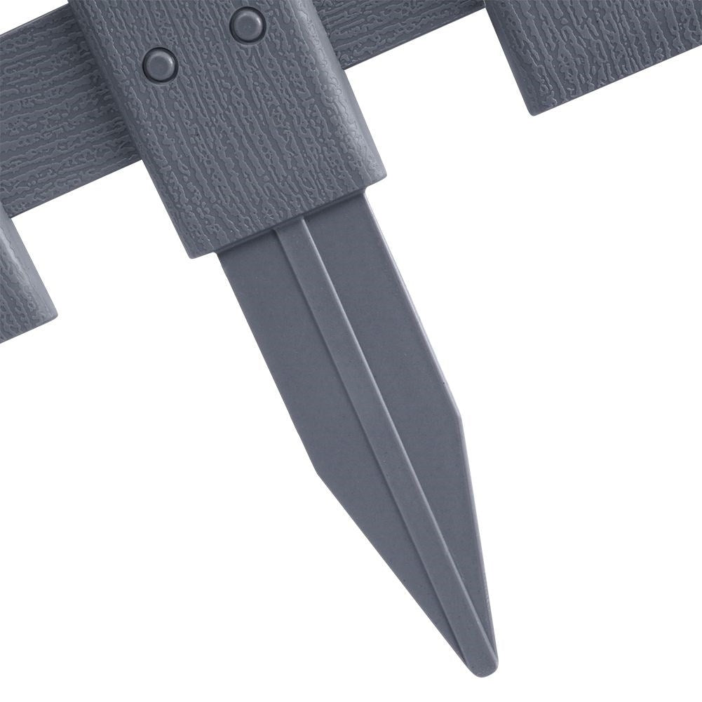 Decorative garden fence in gray plastic for unique edging