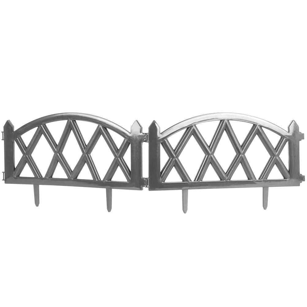 Decorative garden fences in weather-resistant material 6-pack