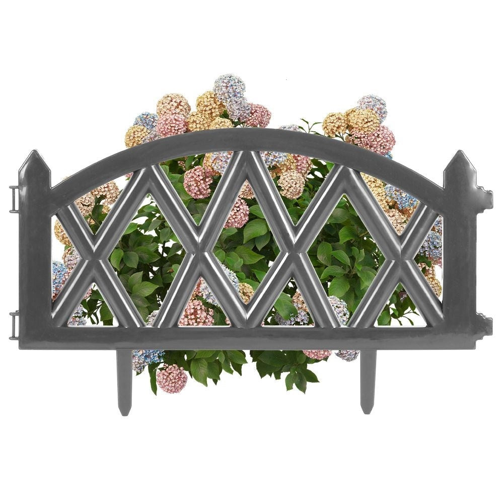 Decorative garden fences in weather-resistant material 6-pack