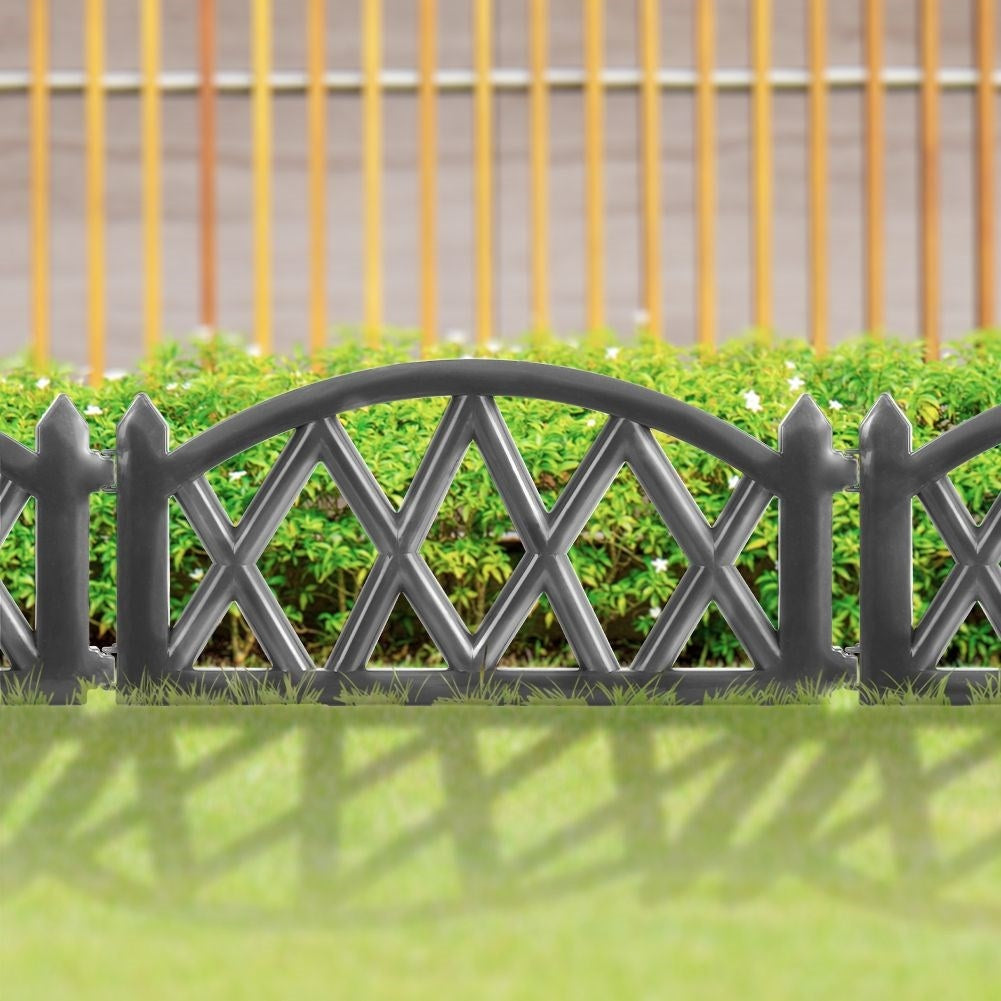 Decorative garden fences in weather-resistant material 6-pack
