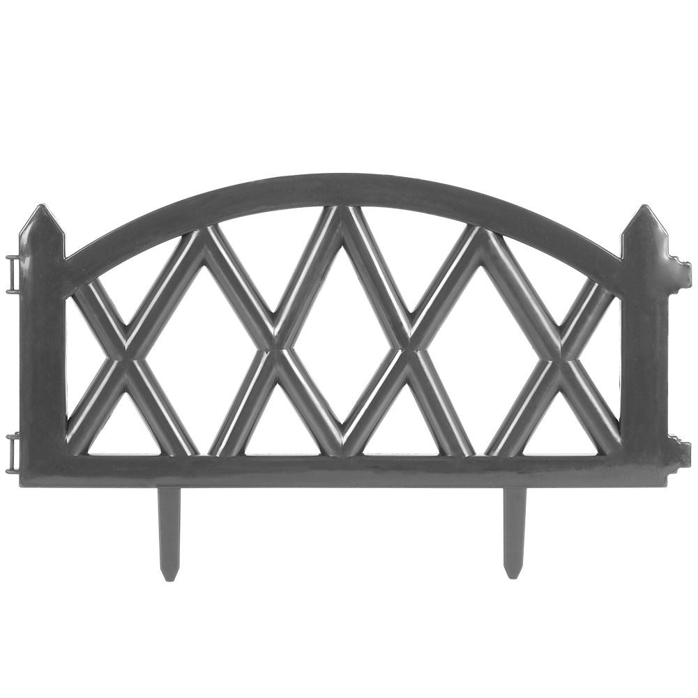 Decorative garden fences in weather-resistant material 6-pack