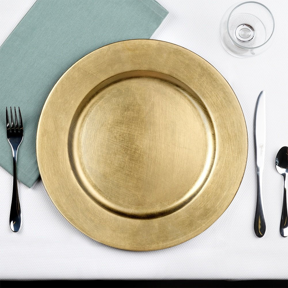 Decorative golden placemat, 33 cm, high gloss