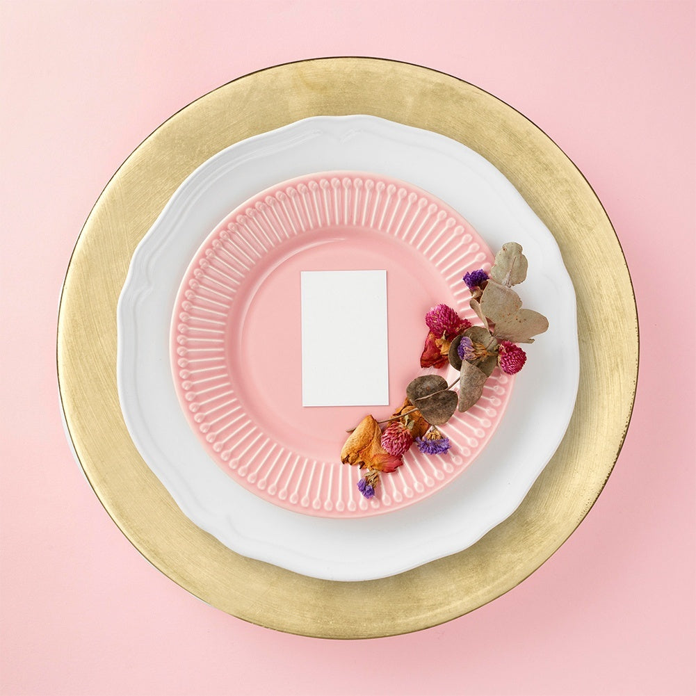 Decorative golden placemat, 33 cm, high gloss