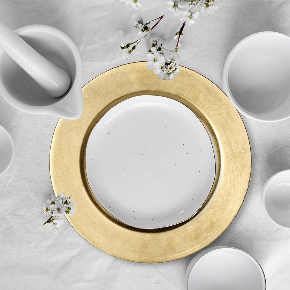 Decorative golden placemat, 33 cm, high gloss
