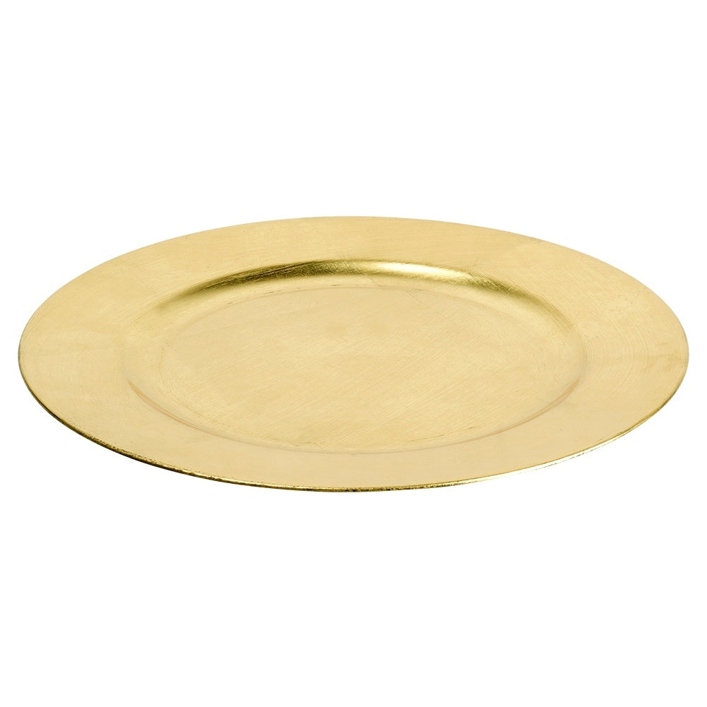 Decorative golden placemat, 33 cm, high gloss