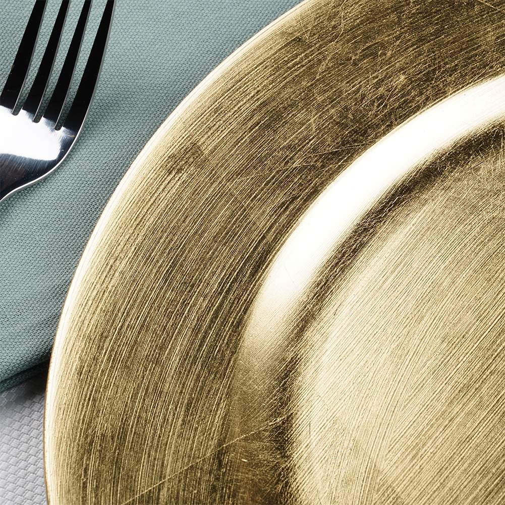 Decorative golden placemat, 33 cm, high gloss
