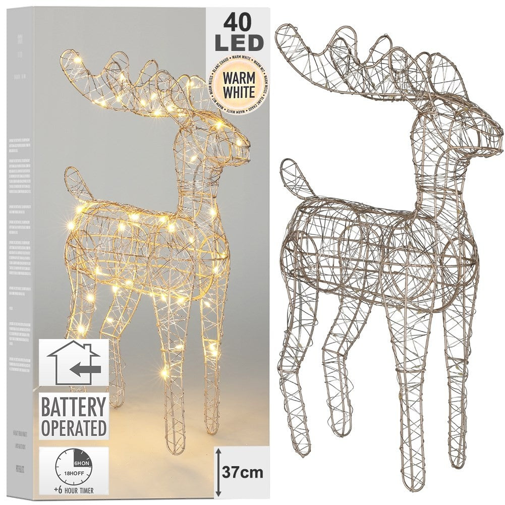 Decorative gold ring with LED lighting - 42 cm