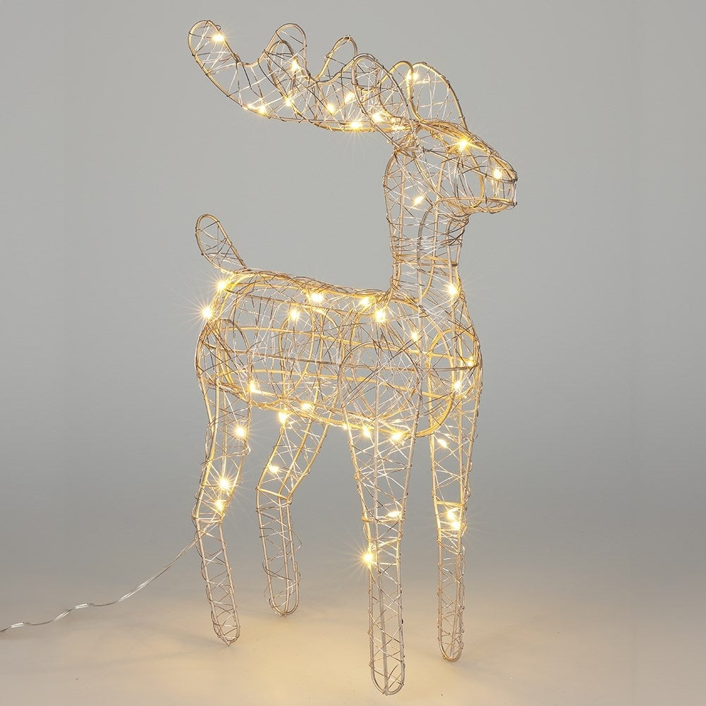 Decorative gold ring with LED lighting - 42 cm