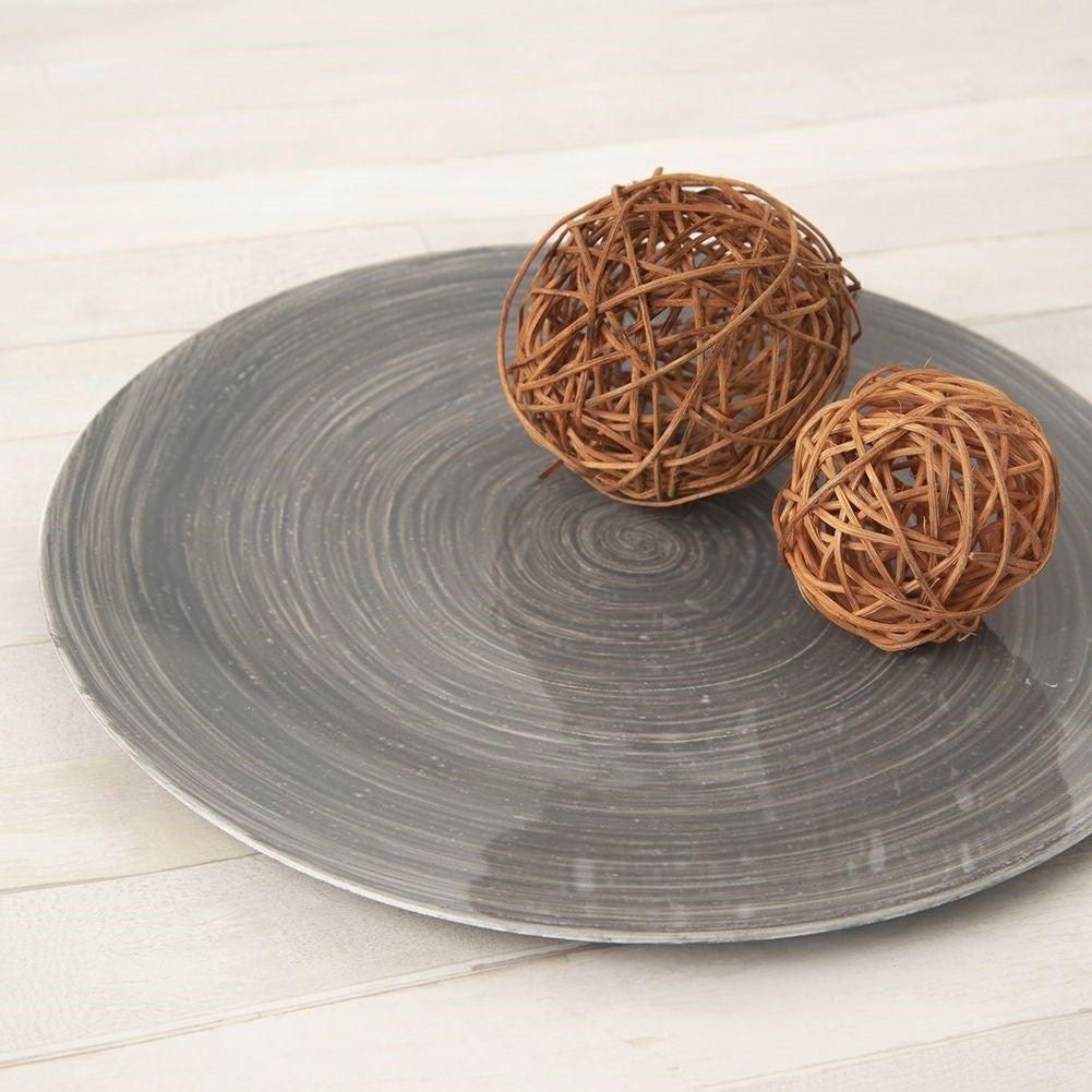 Decorative gray place mat 33 cm for serving