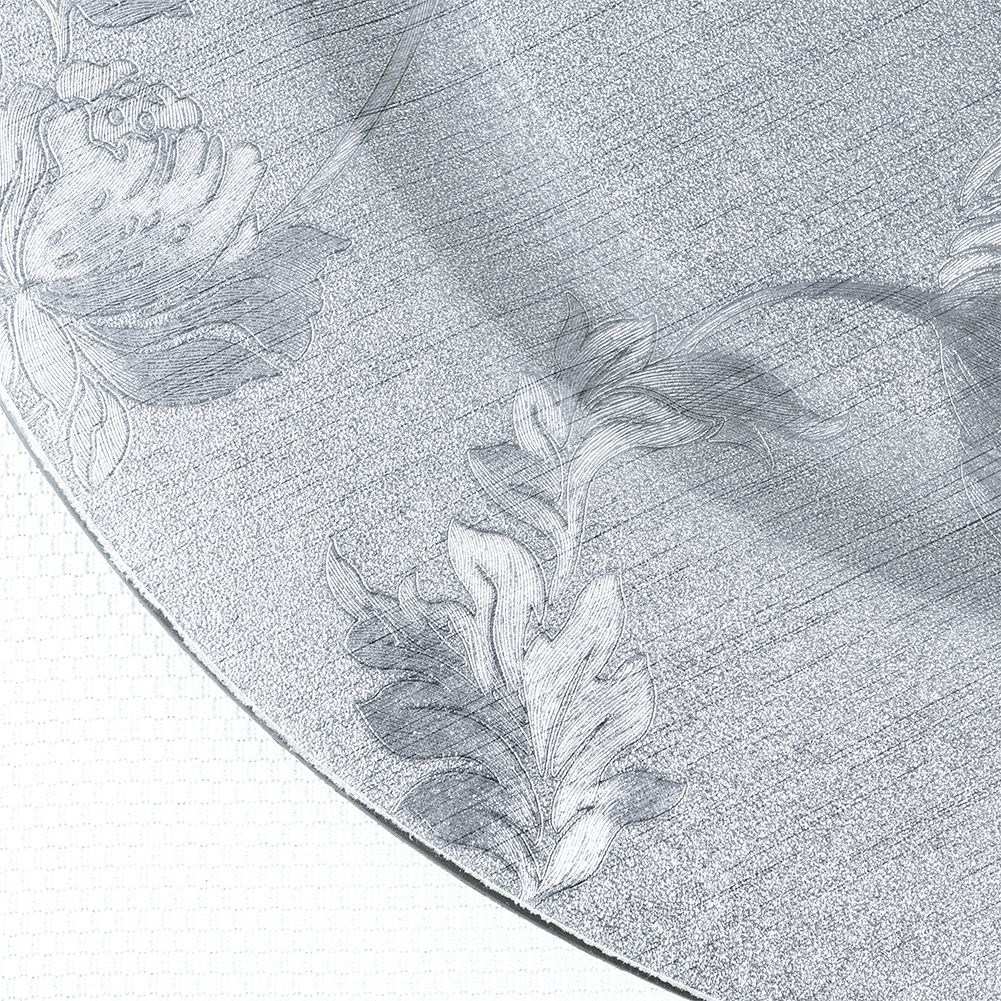 Decorative placemat in silver with floral motif, 33 cm