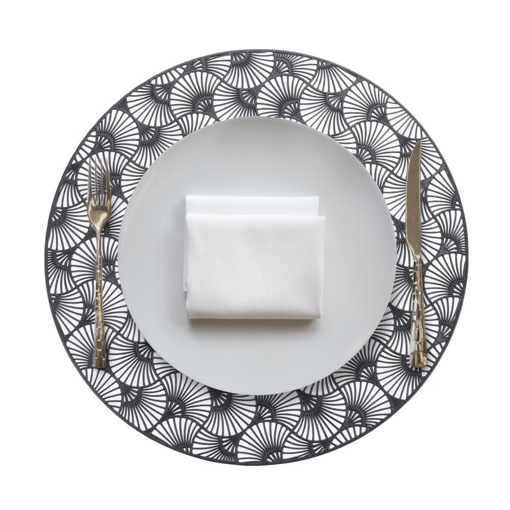 Decorative round kitchen mat - protects table and crockery