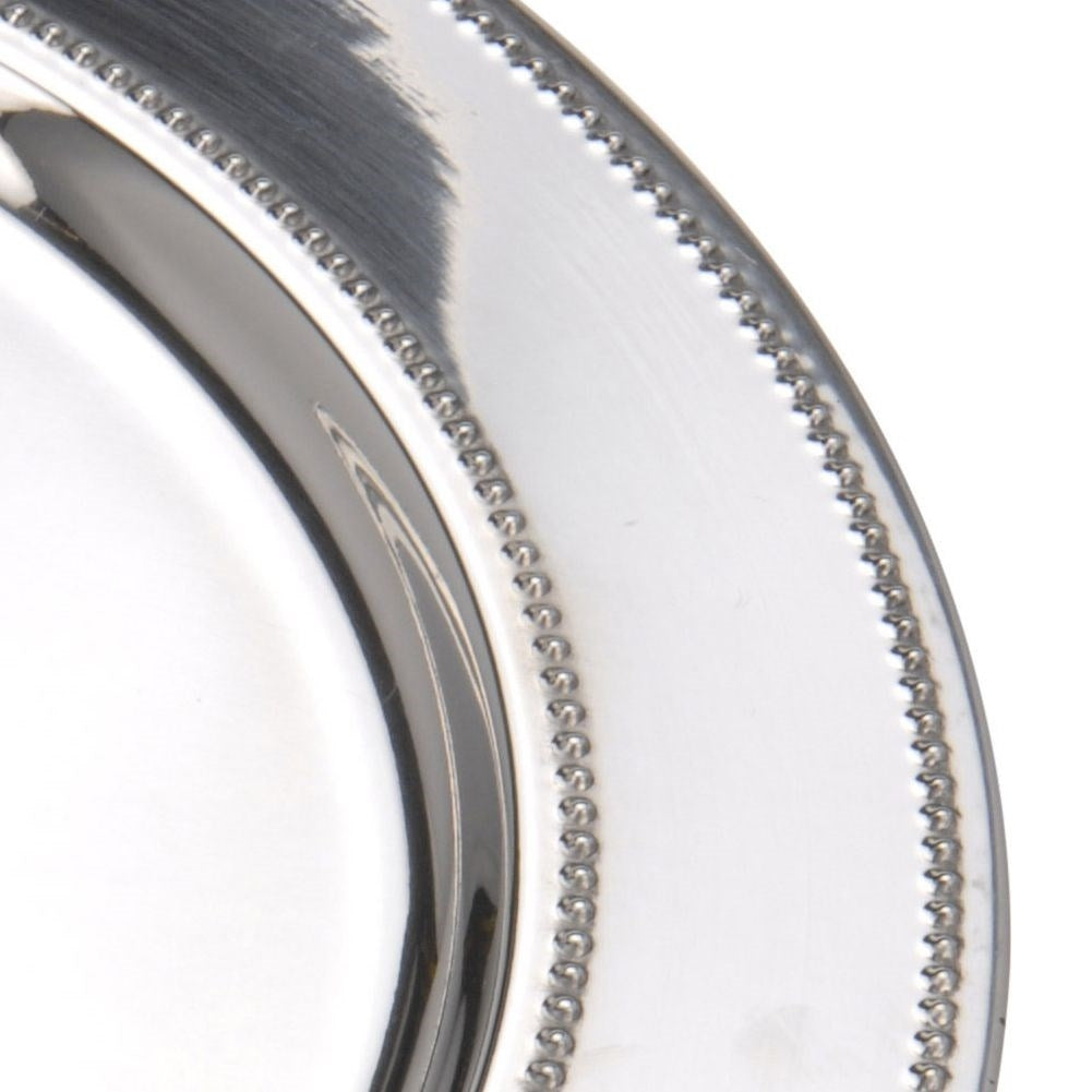 Decorative stainless steel coaster, 33 cm, silver