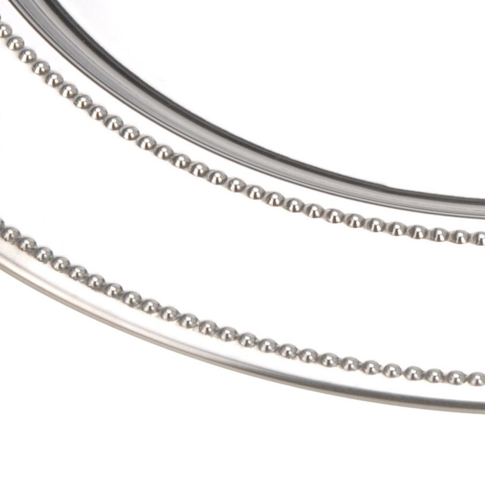 Decorative stainless steel coaster, 33 cm, silver