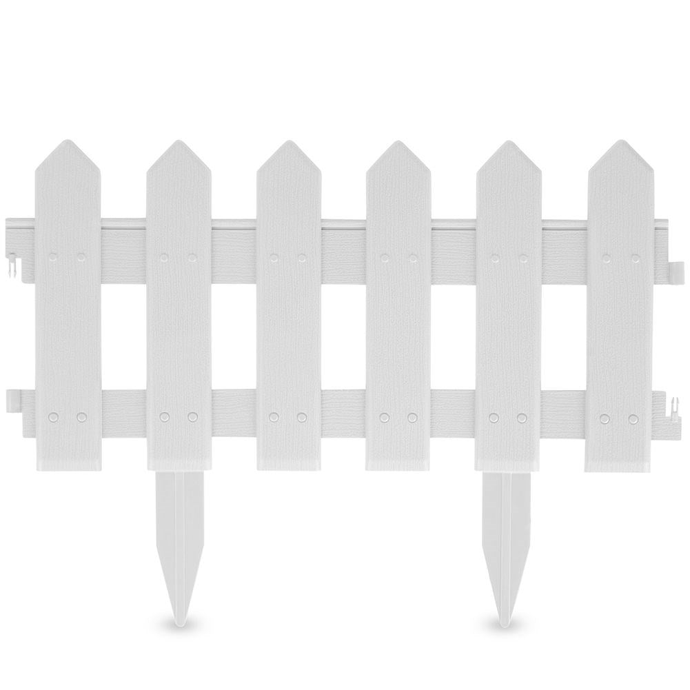 Decorative white garden border made of high-quality material