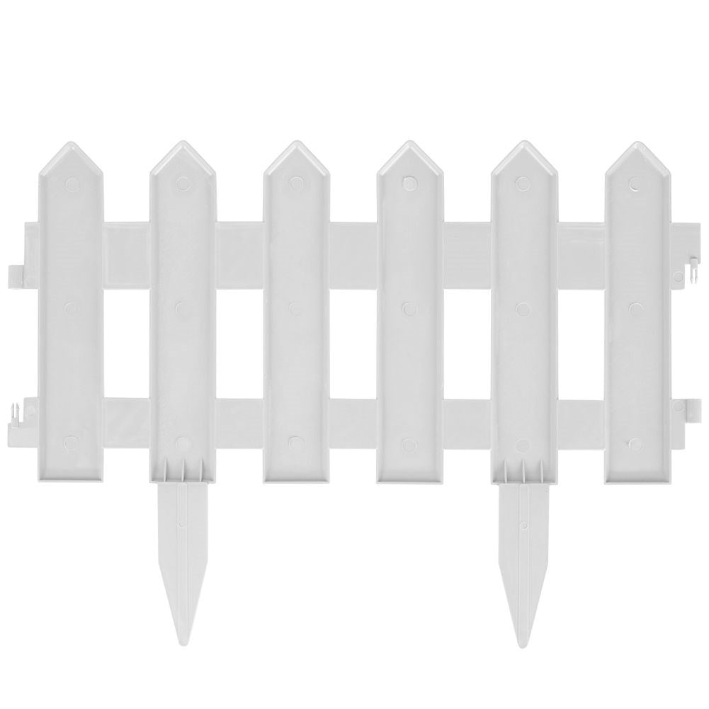 Decorative white garden border made of high-quality material