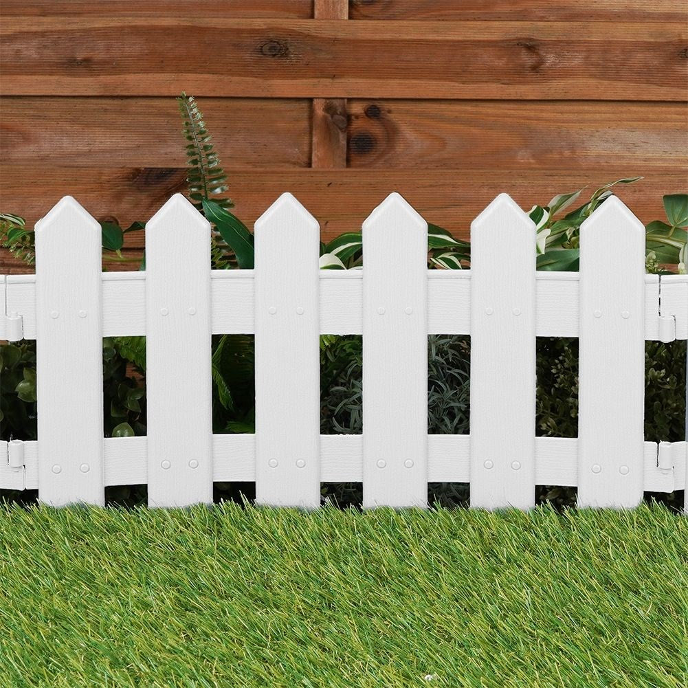 Decorative white garden border made of high-quality material
