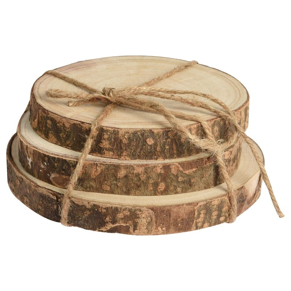Decorative wooden boards with bark - Natural home decor