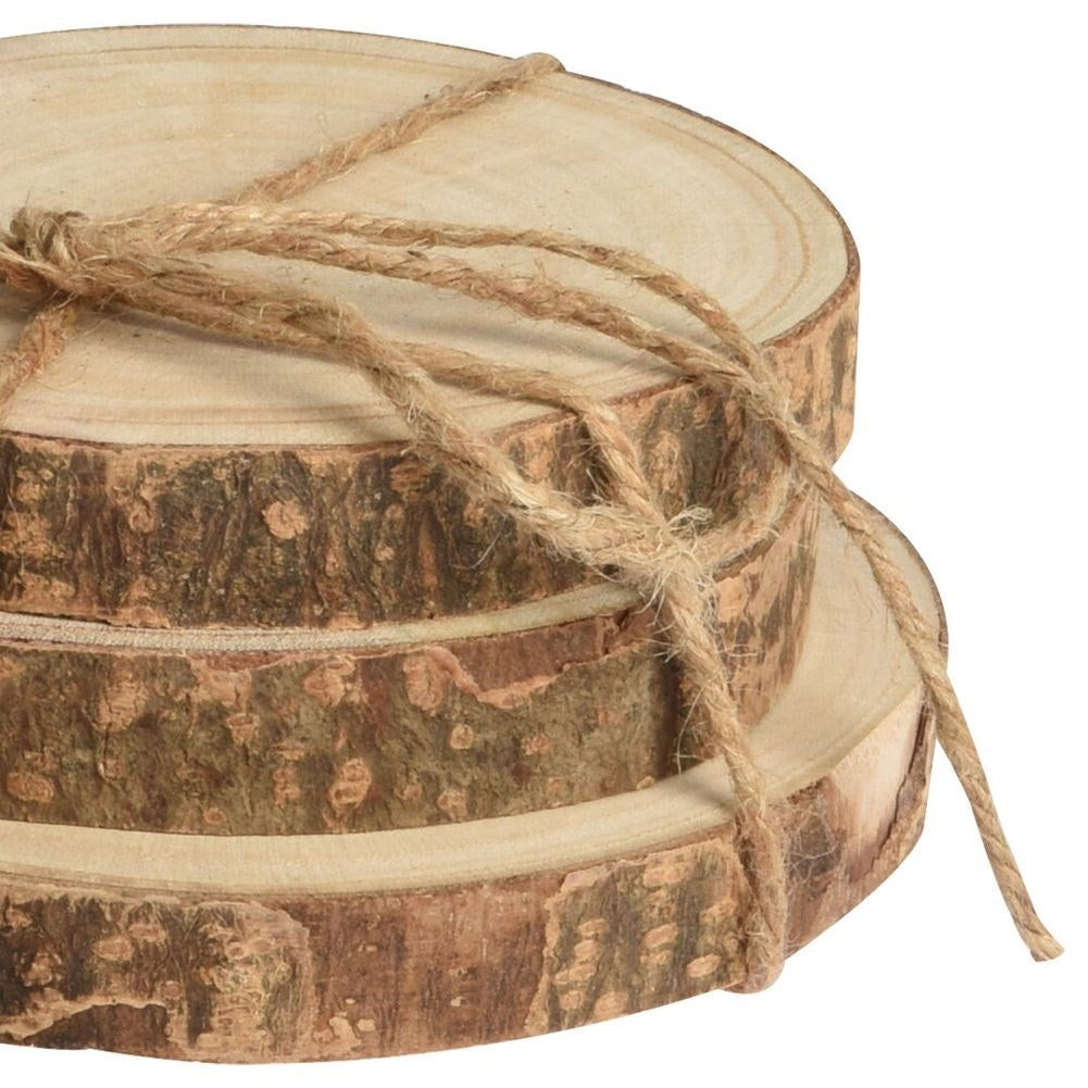 Decorative wooden boards with bark - Natural home decor