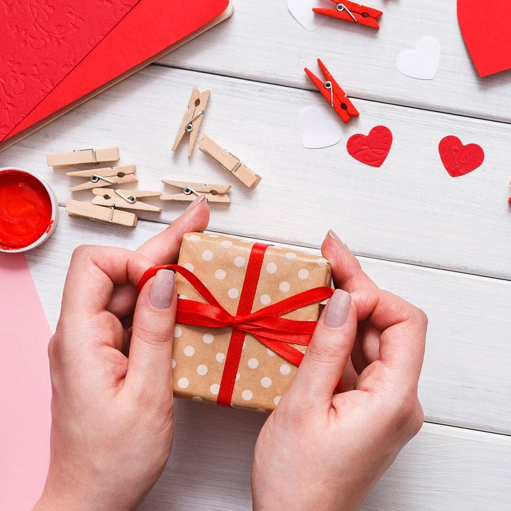 Decorative wooden clips 4.5 cm 50 pcs.