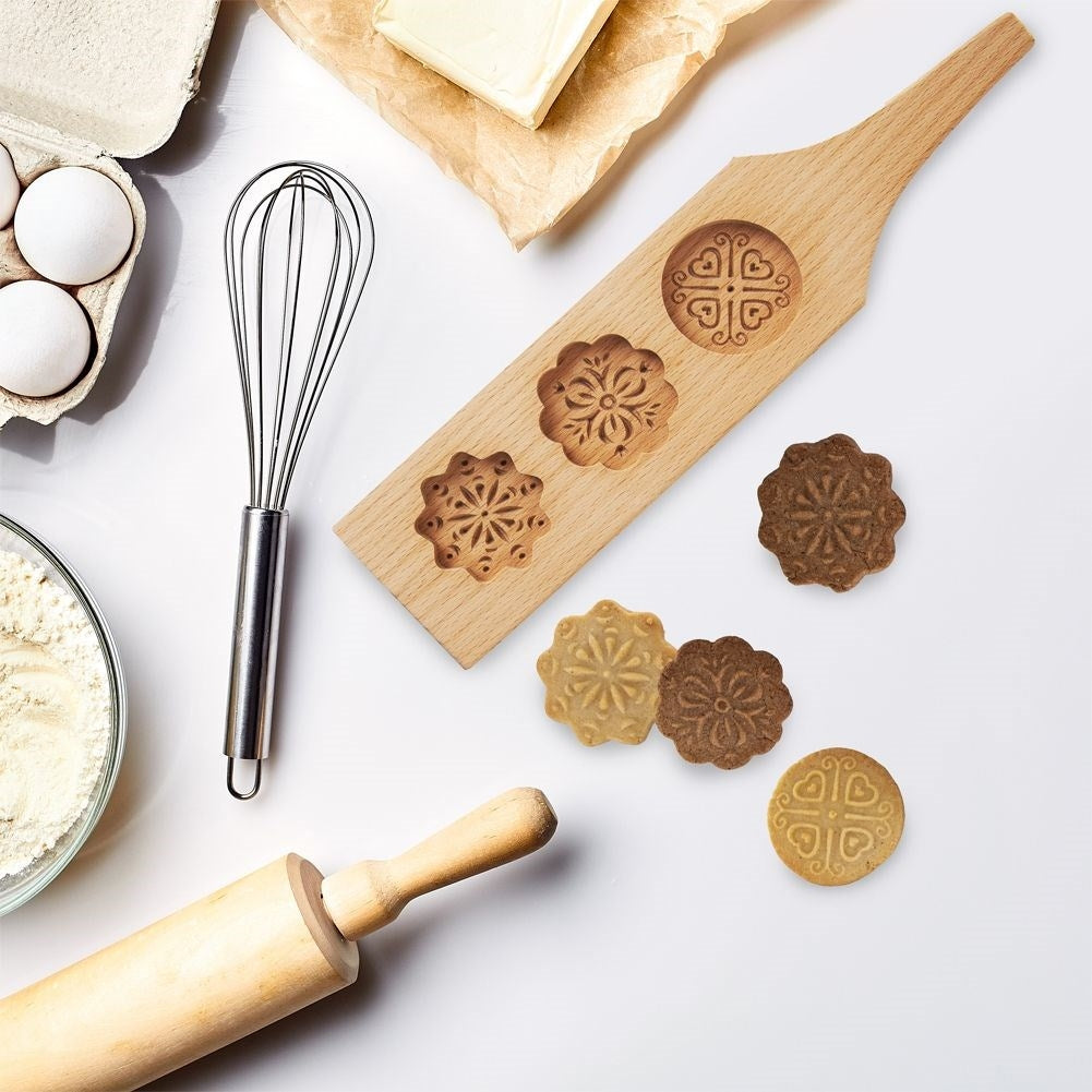 Decorative wooden form for cake baking and gingerbread