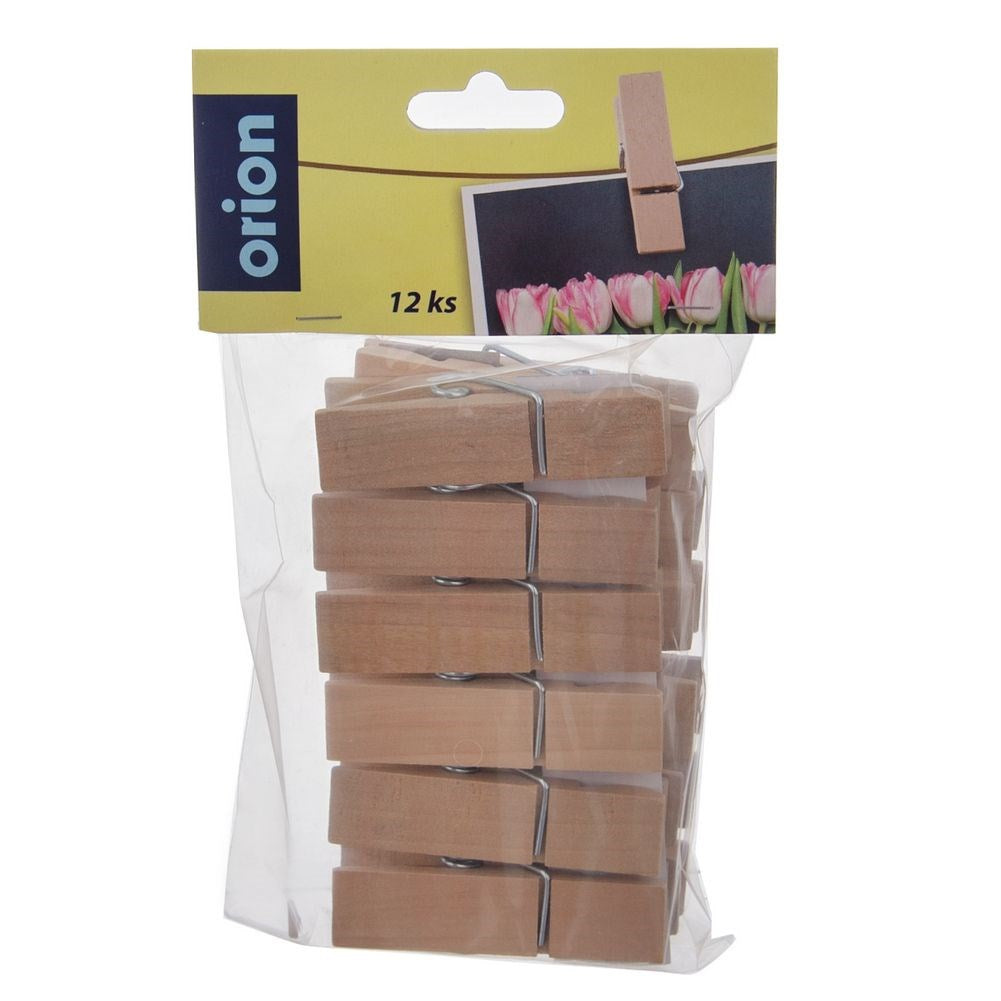 Decorative wooden pegs 7.2 cm 12 pcs.