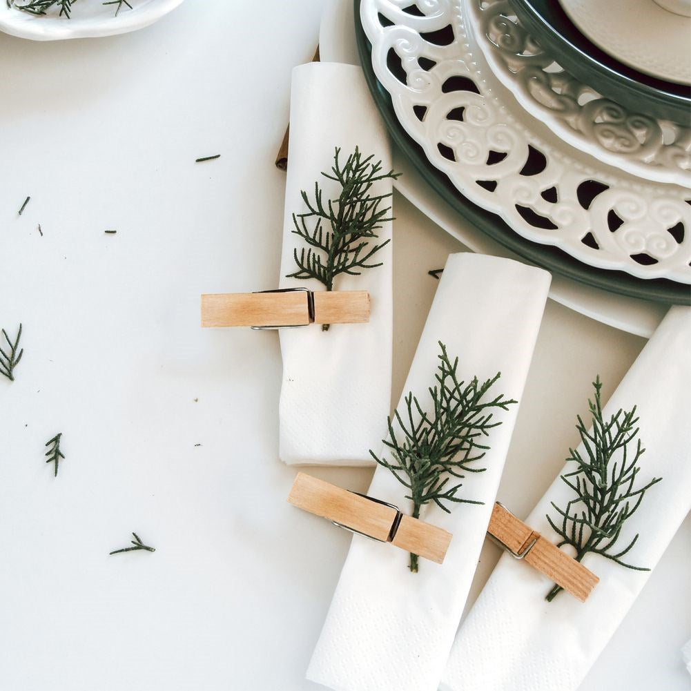 Decorative wooden pegs 7.2 cm 12 pcs.