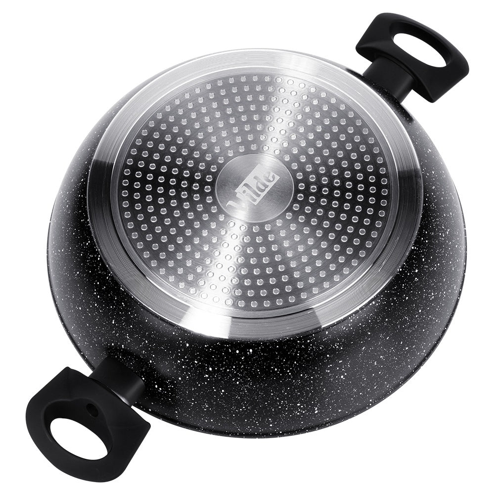 Deep Granite Frying Pan with Glass Lid, 28 cm, 3.5 L
