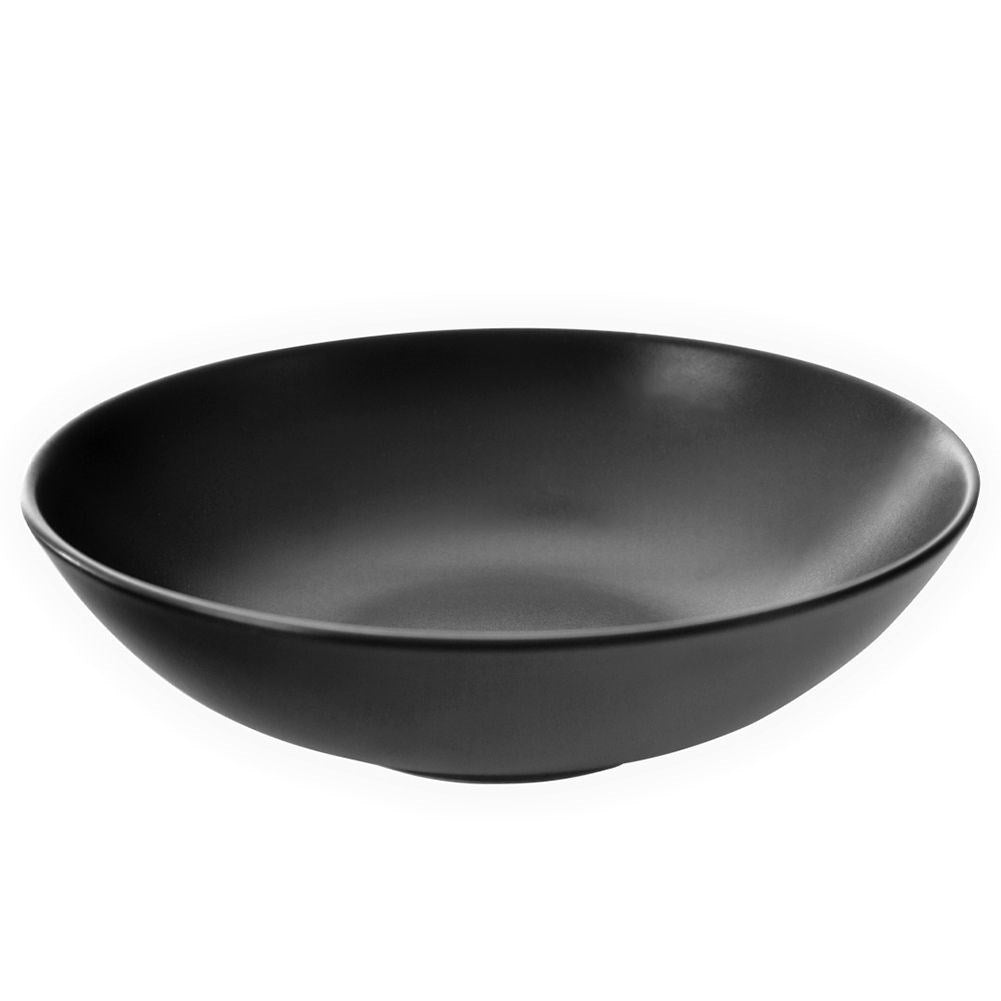 Deep Plate Black 20.5 cm Diameter Microwave safe