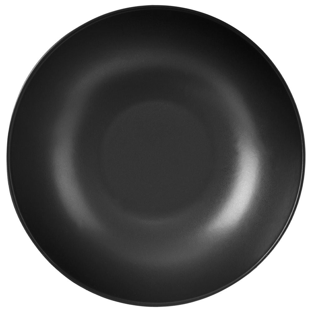 Deep Plate Black 20.5 cm Diameter Microwave safe