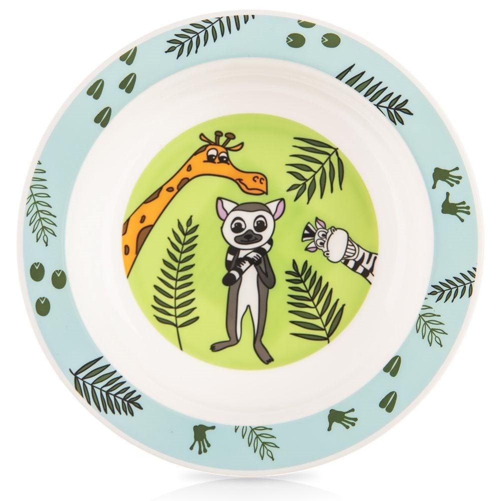 Deep Plate for Children with Safari and Animal motifs