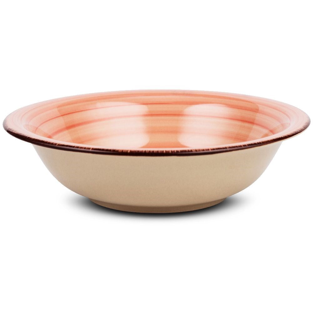 Deep ceramic dinner plate LINES 22 cm, 700 ml