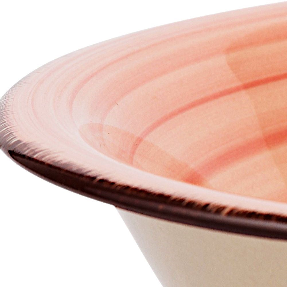 Deep ceramic dinner plate LINES 22 cm, 700 ml