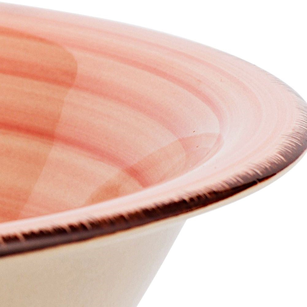 Deep ceramic dinner plate LINES 22 cm, 700 ml