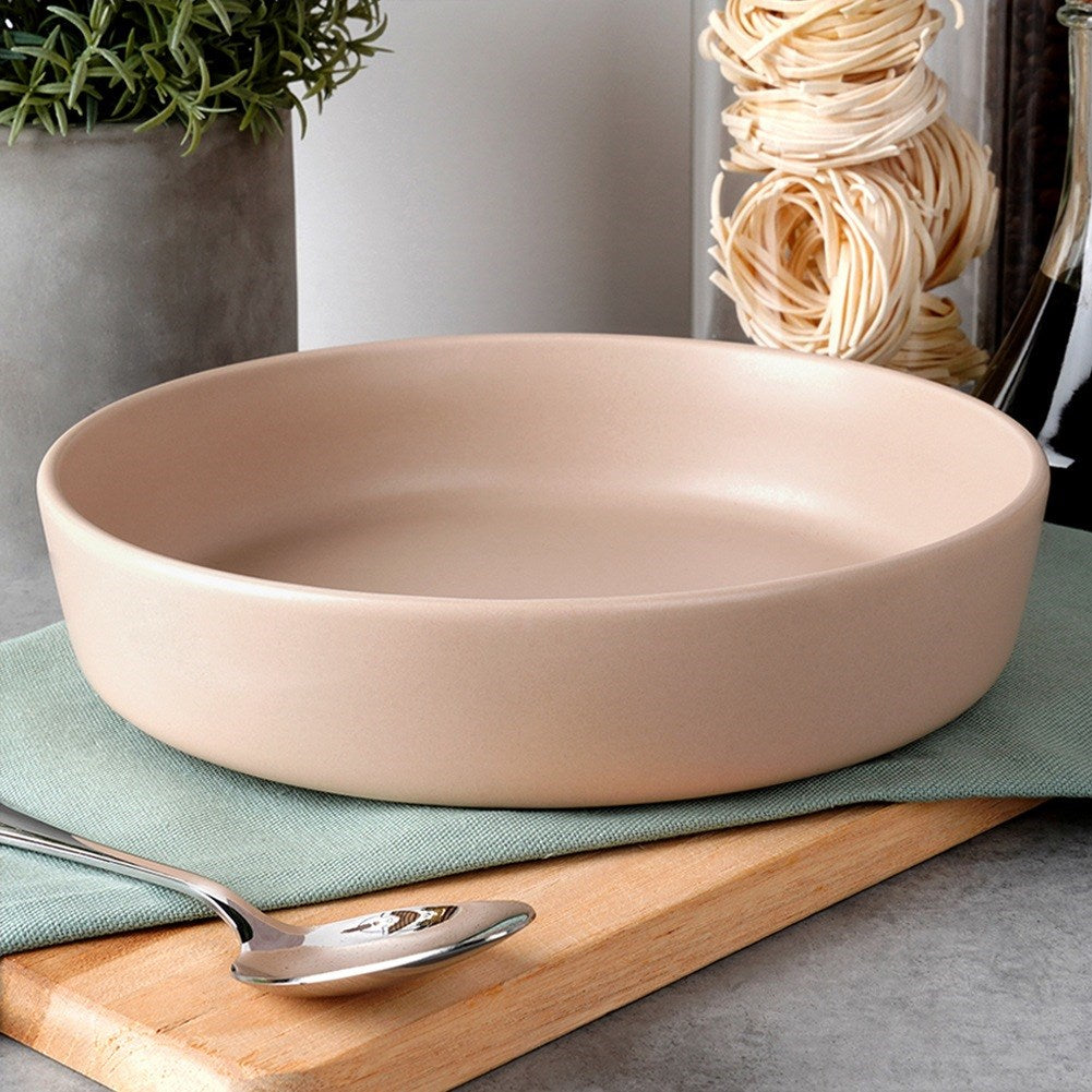 Deep ceramic dinner plate beige SOHO 21.5 cm, 1 l
