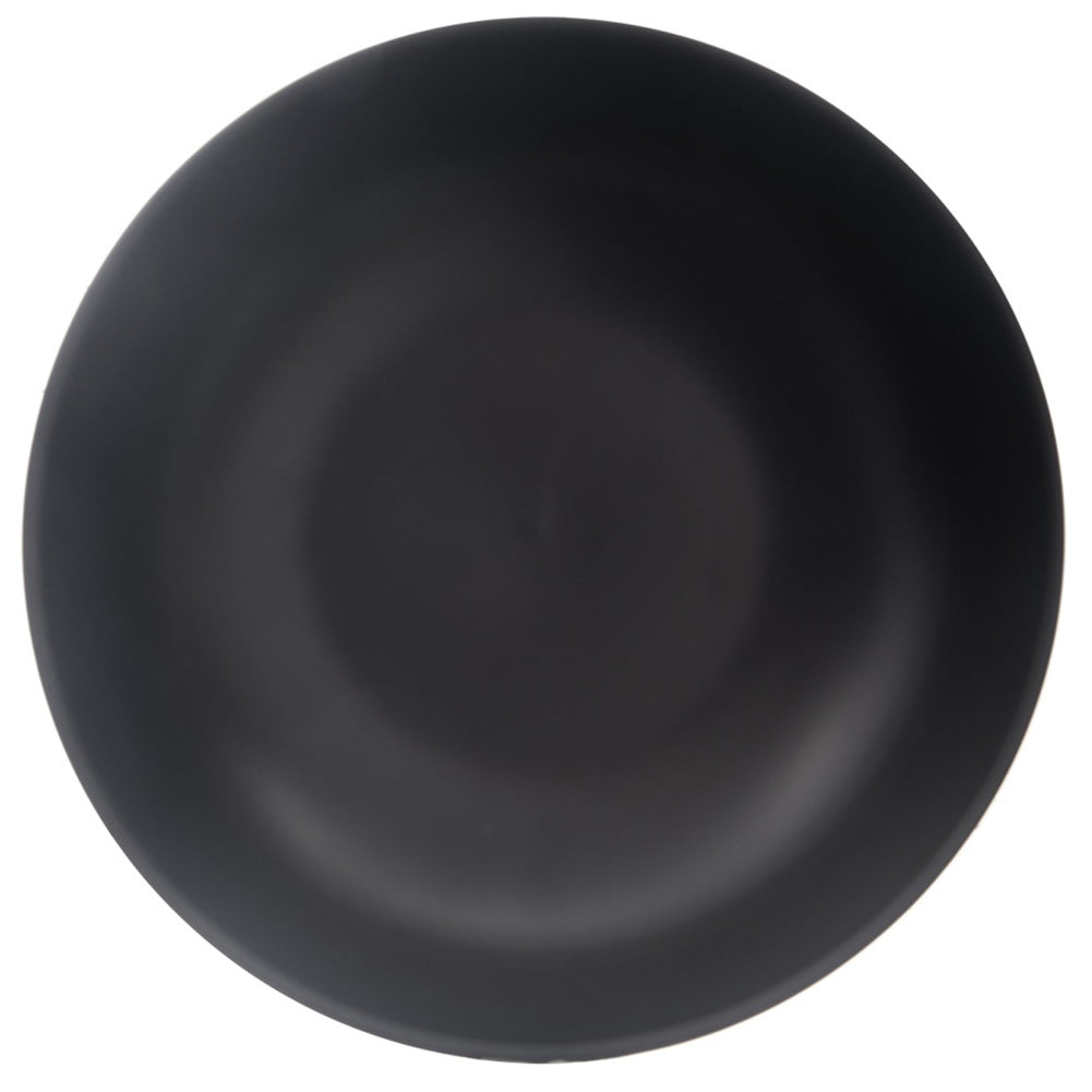 Deep ceramic dinner plate black 20.5 cm, 800 ml