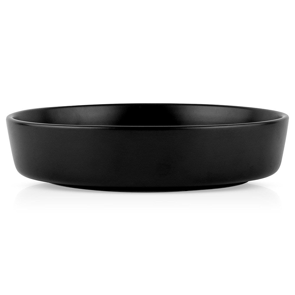 Deep ceramic dinner plate black SOHO 21.5 cm, 1 l