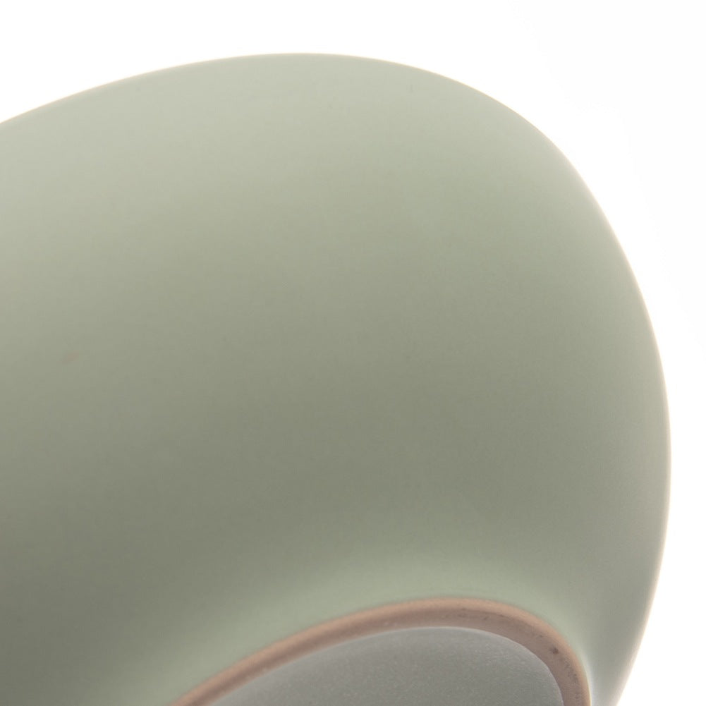 Deep ceramic dinner plate green 20.5 cm