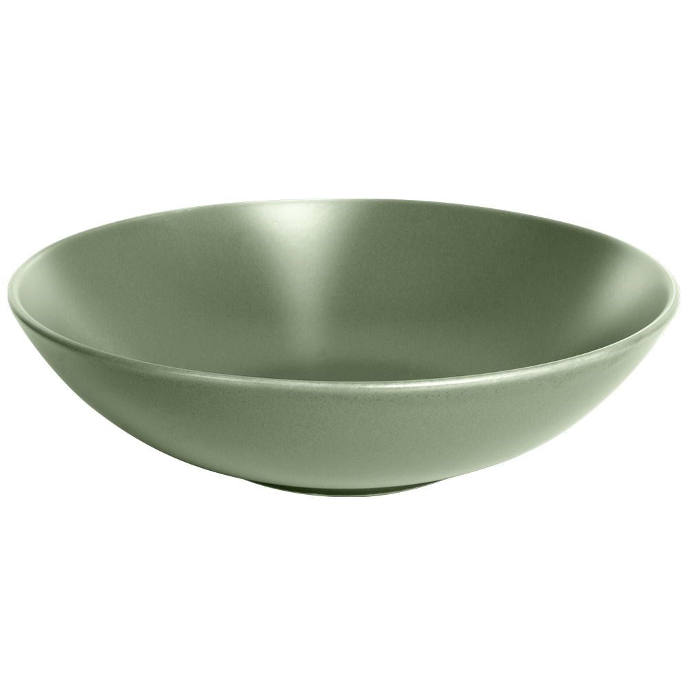 Deep ceramic dinner plate green ALFA 20.5 cm, 900 ml