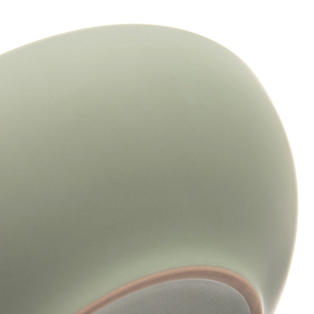 Deep ceramic dinner plate, green, GLAZE, 20.5 cm, 900 ml