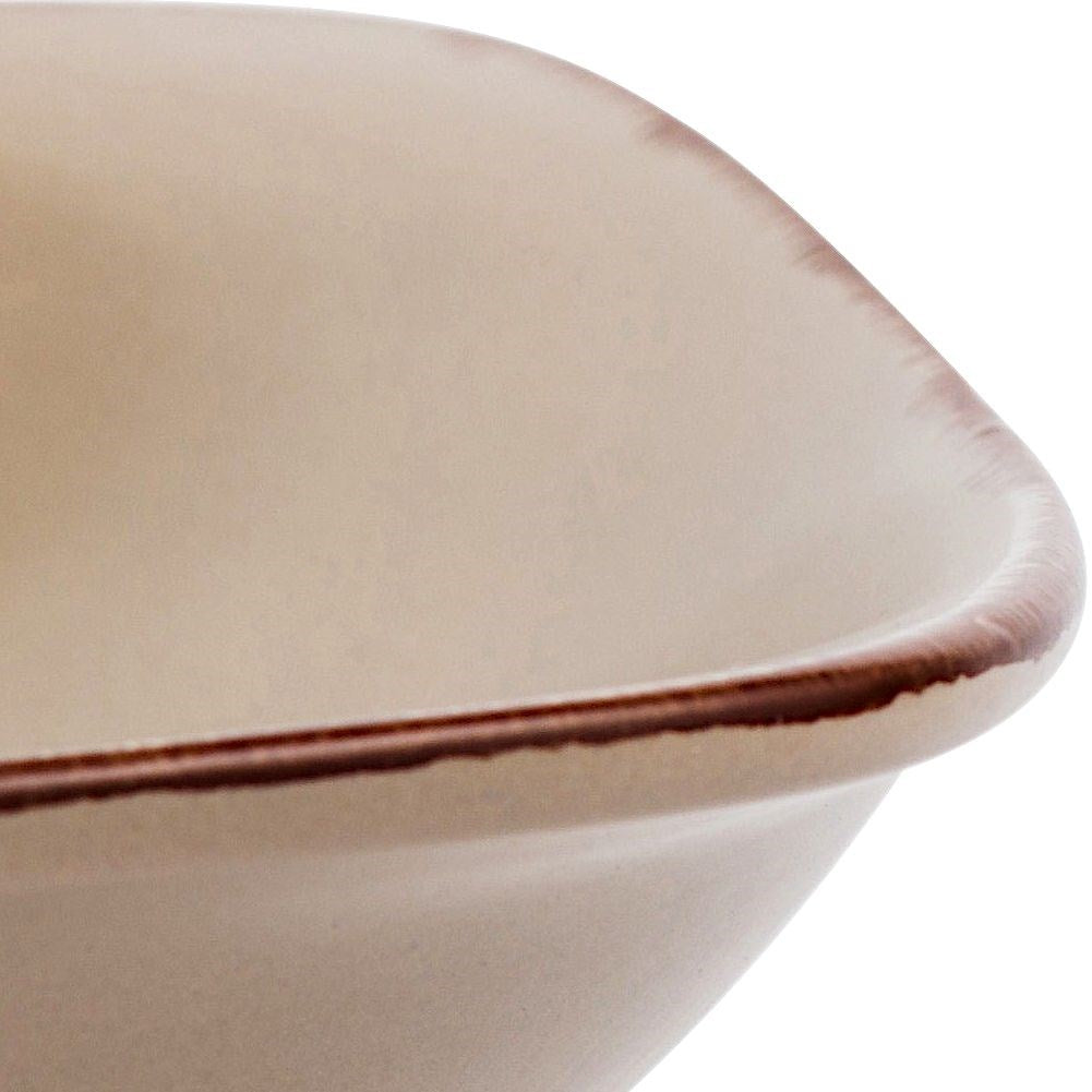 Deep ceramic square dinner plate SUGAR 23 cm, 900 ml