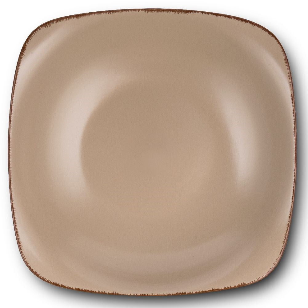 Deep ceramic square dinner plate SUGAR 23 cm, 900 ml