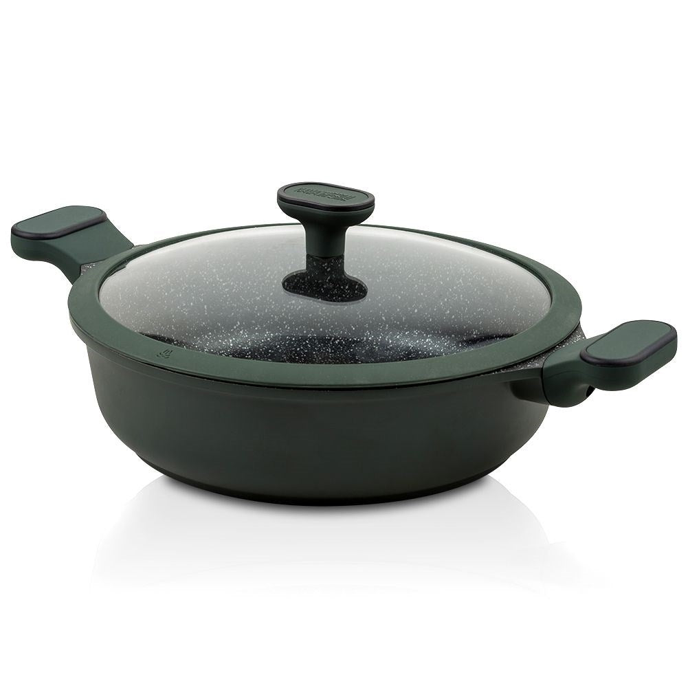 Deep frying pan with 5 layers non-stick for all stoves