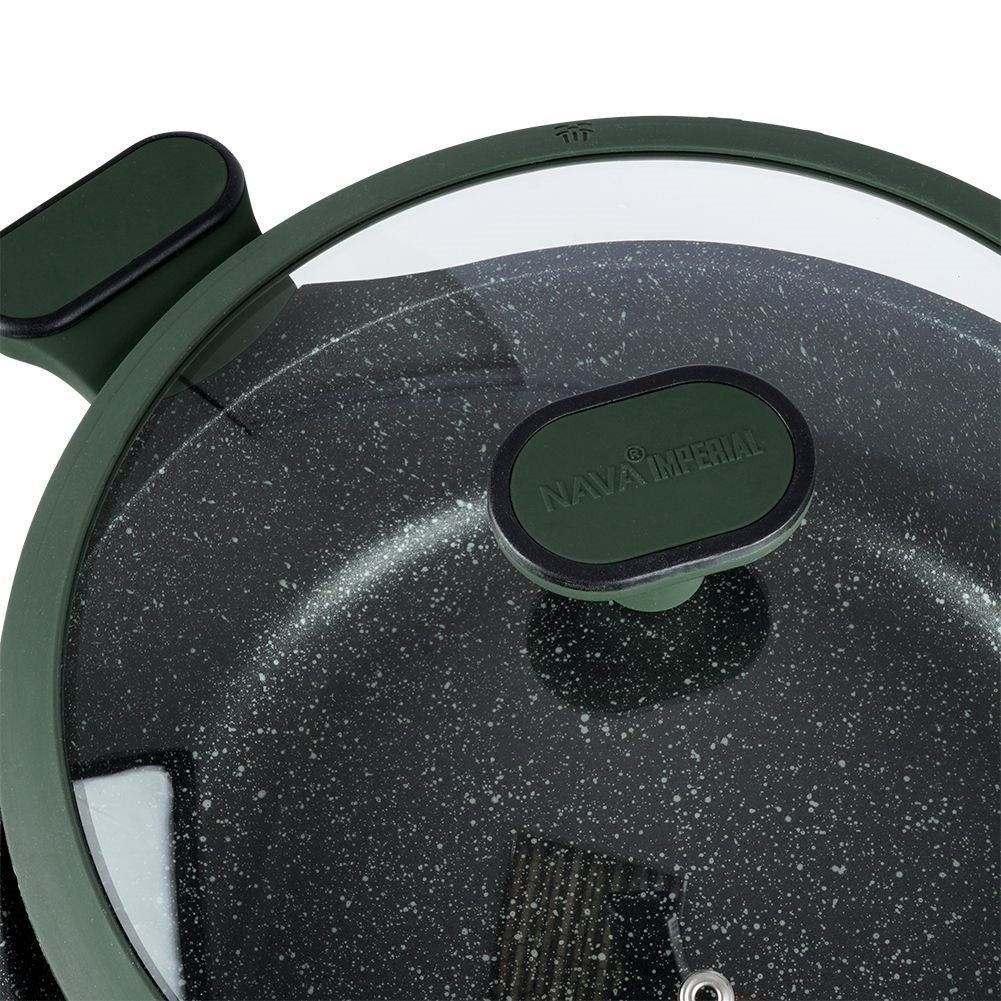 Deep frying pan with 5 layers non-stick for all stoves