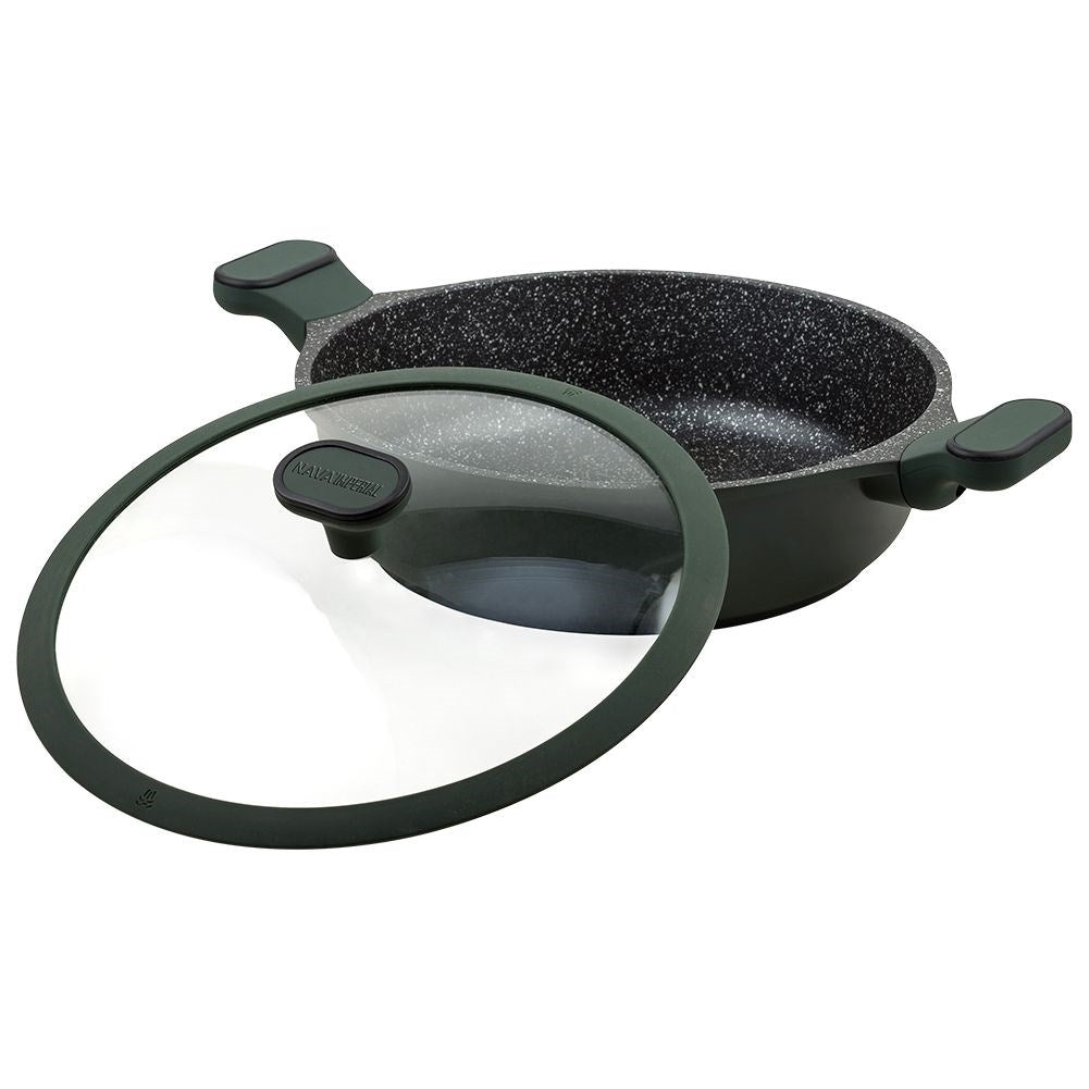 Deep frying pan with 5 layers non-stick for all stoves