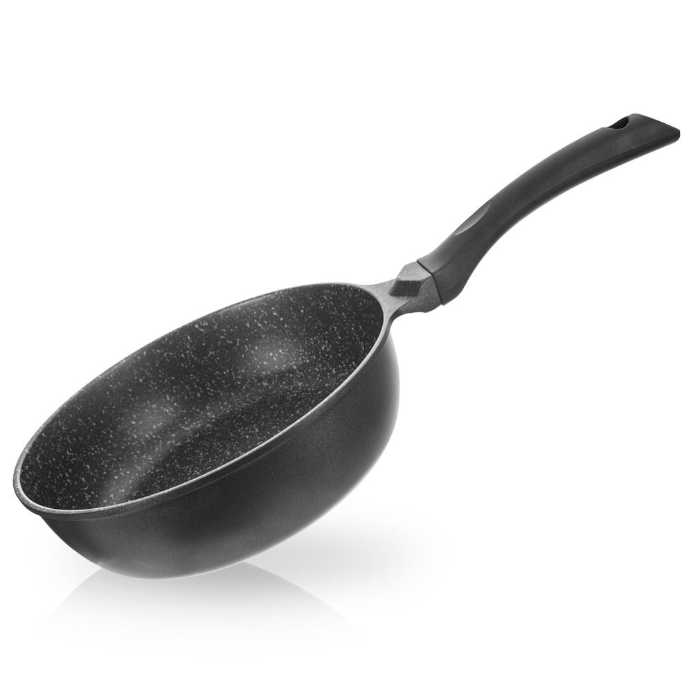 Deep frying pan with Pfluon Granit for all stoves