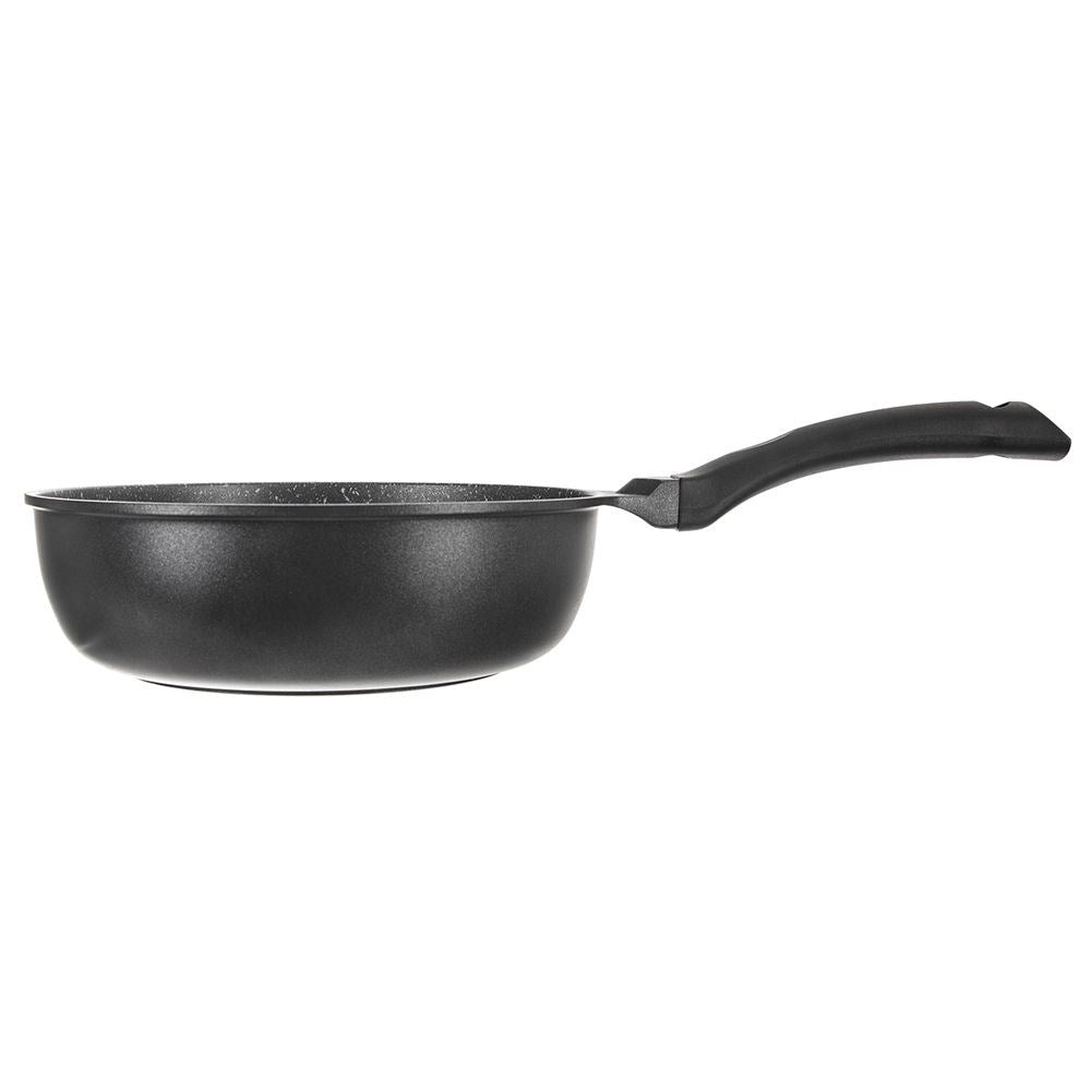 Deep frying pan with Pfluon Granit for all stoves