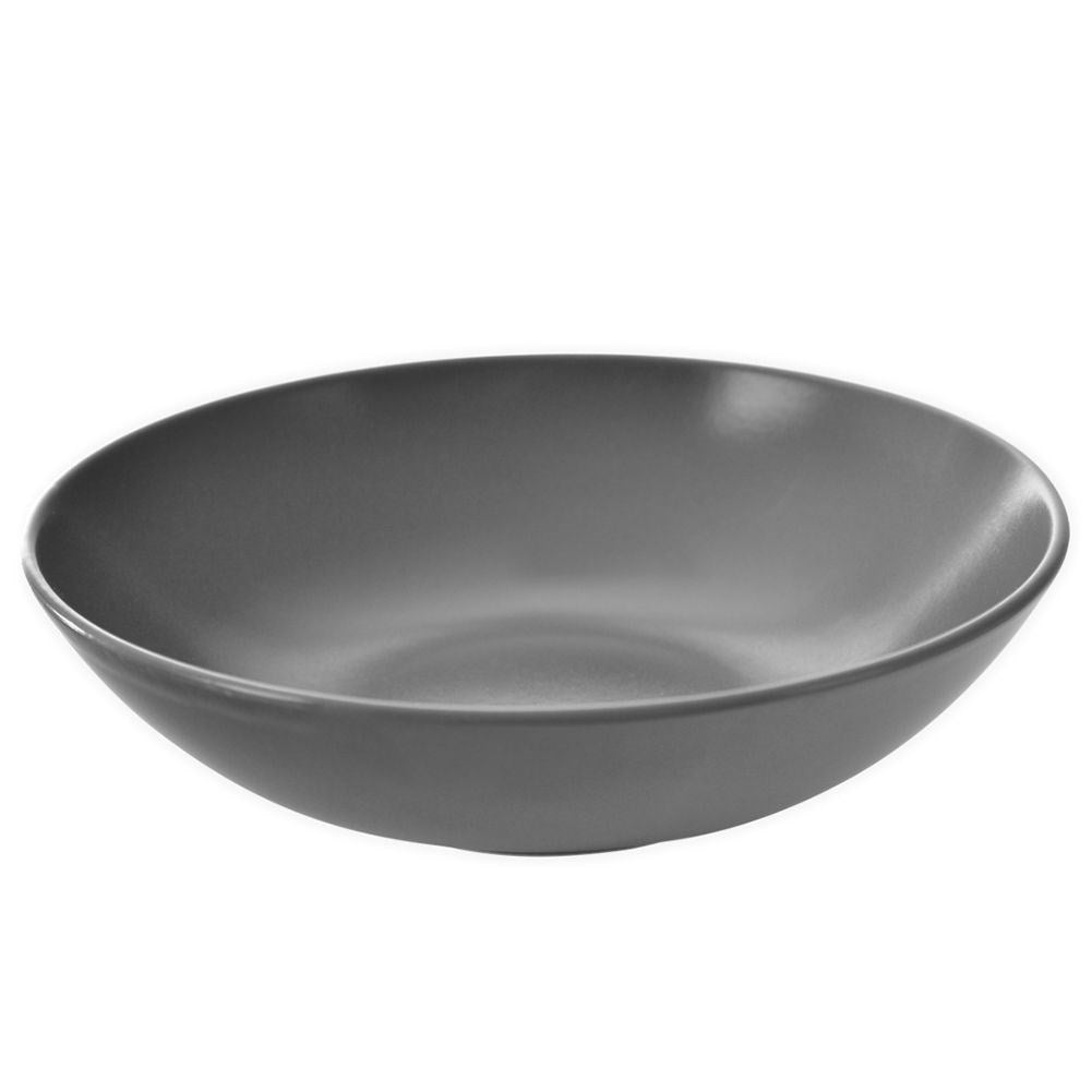 Deep gray plate 20.5 cm diameter microwave safe