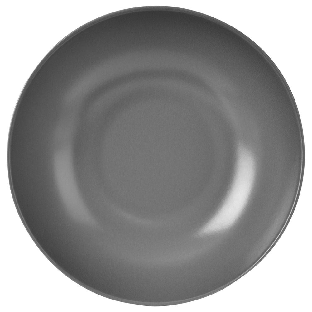Deep gray plate 20.5 cm diameter microwave safe